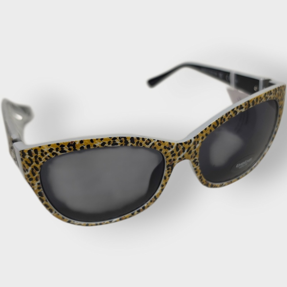 NEW BEBE BBOP1010CE SUNGLASSES 039 FULL-RIM YELLOW‎ CAT EYE 56-18-140 WOMENS